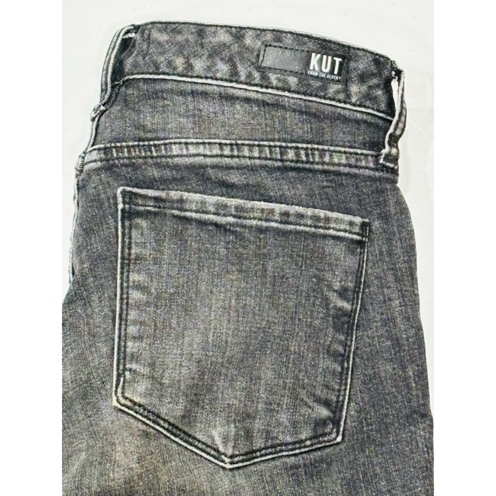 KUT From The Kloth Denim Jeans, Raw Hem, Black Fade, Woman’s 2 - Picture 3 of 8